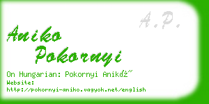 aniko pokornyi business card